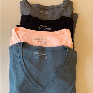 Four Eddie Bauer women’s tshirts, size XL